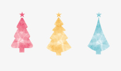 彩色圆形装饰圣诞树素材