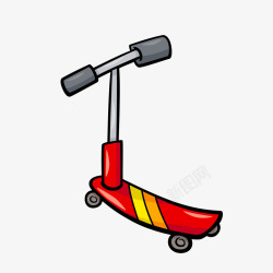 滑板车PNG卡通手绘滑板扭扭车矢量图高清图片