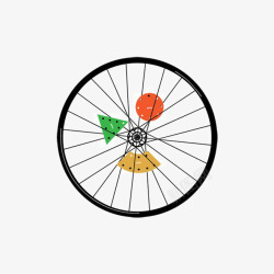 创意车轮汉堡创意自行车车轮高清图片
