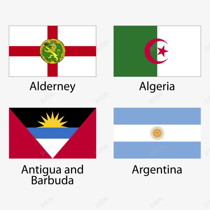 欧美国旗png免抠素材_新图网 https://ixintu.com Alderney Algeria 国家 国旗 旗帜 欧美国旗