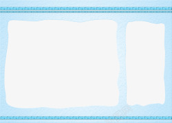 中国式纸质边框蓝色简洁相框高清图片