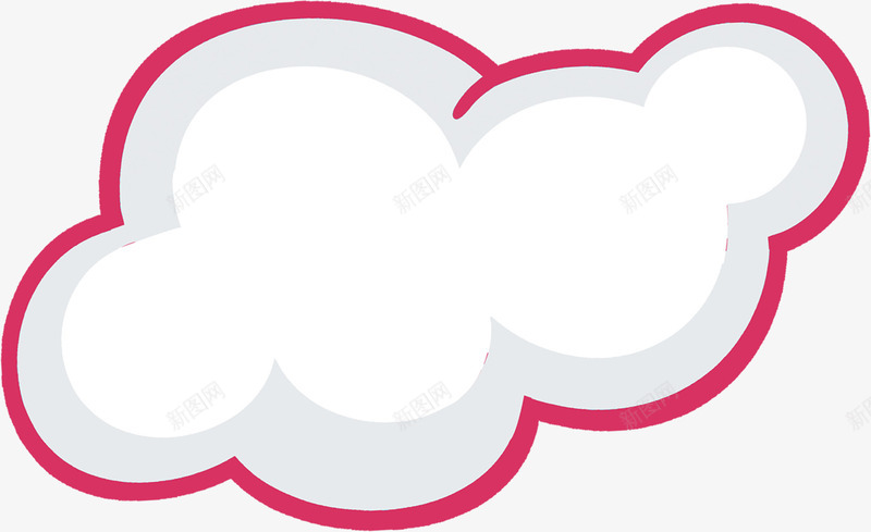 扁平手绘风格创意红色白色云朵png免抠素材_新图网 https://ixintu.com 云朵 创意 扁平 白色 红色 风格