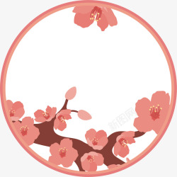 樱花标签素材