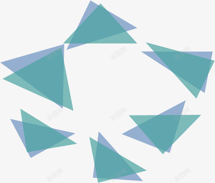 透明三角形圆环png免抠素材_新图网 https://ixintu.com 三角形 循环 步骤 流程 透明