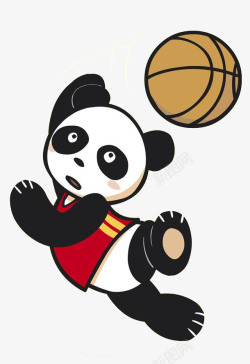 熊猫打篮球素材