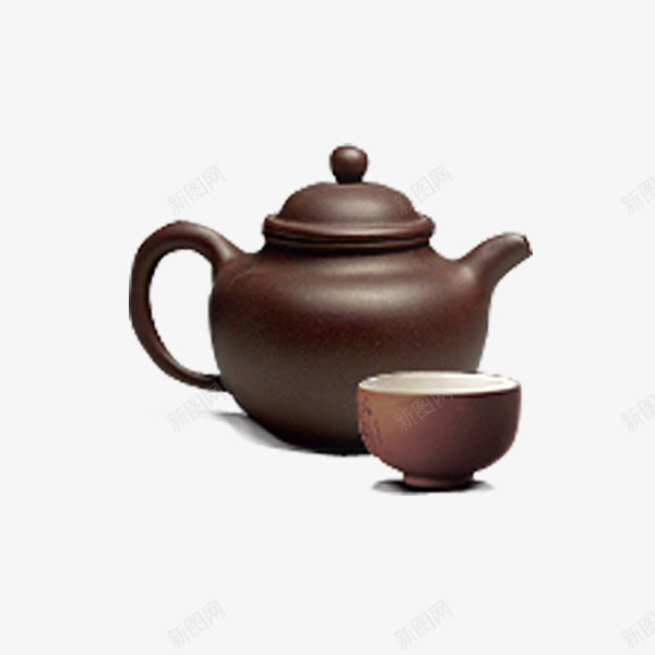 紫砂茶壶psd免抠素材_新图网 https://ixintu.com 中国风 简洁 紫砂壶 茶文化