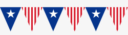 美国旗帜三角拉旗素材