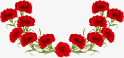 红色康乃馨边框素材