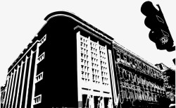 房地产黑白的建筑素材