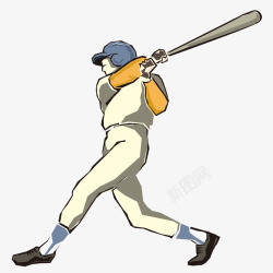 白色棒球打棒球运动员矢量图高清图片