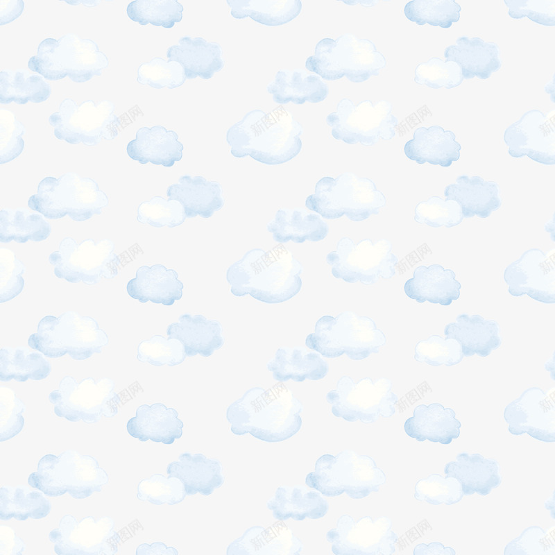 云朵底纹png免抠素材_新图网 https://ixintu.com 云朵平铺底纹 卡通云朵 手绘云朵 水彩云朵