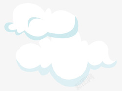 白的云彩卡通白色云朵组合高清图片