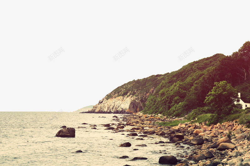 海边美丽岩石摄影png免抠素材_新图网 https://ixintu.com 岩石 摄影 有石头的海边 树 沙岩石 沙滩 海 海边岩石 海边石头 白云 石头 自然景观 自然风景 蓝天
