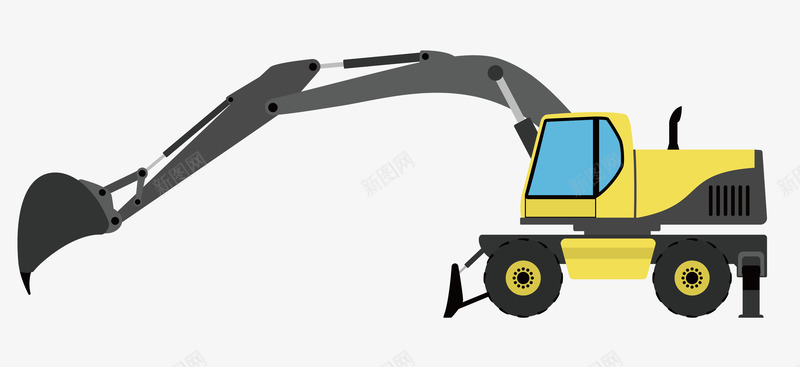 挖掘机矢量图eps免抠素材_新图网 https://ixintu.com 卡通挖掘机 扁平化挖掘机 挖掘机 挖掘机png 矢量挖掘机装饰 简洁挖掘机 矢量图