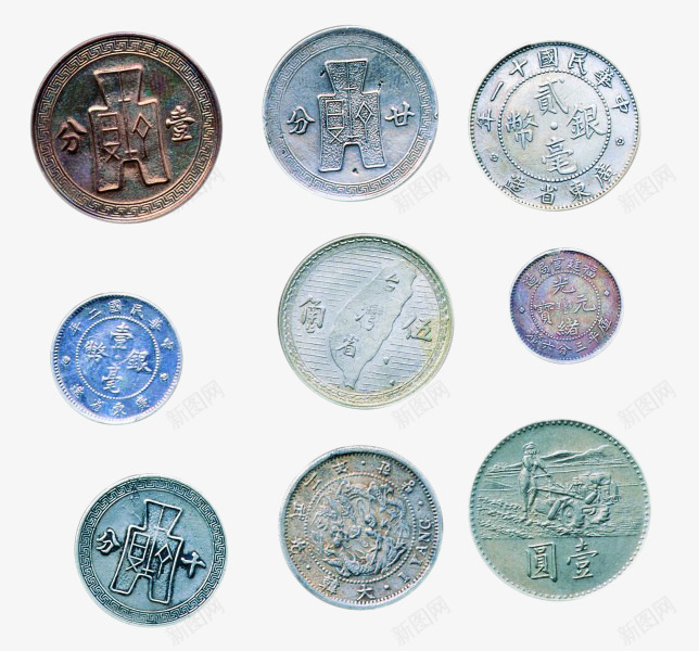 钱币png免抠素材_新图网 https://ixintu.com 古代 收藏 硬币 钱币素材