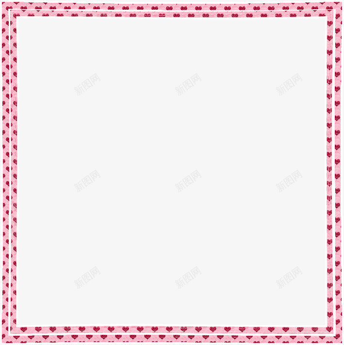 日系风格边框png免抠素材_新图网 https://ixintu.com 可爱 波点 粉色 边框