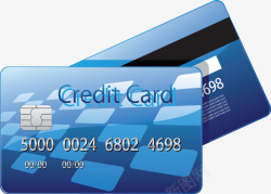 银行账户管理蓝色银行卡高清图片