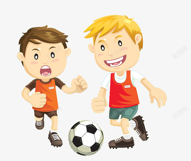 踢足球png免抠素材_新图网 https://ixintu.com 人物 儿童 卡通 踢足球