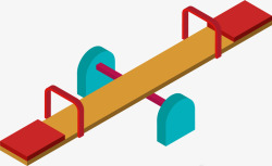 翘翘板可爱跷跷板矢量图图标高清图片