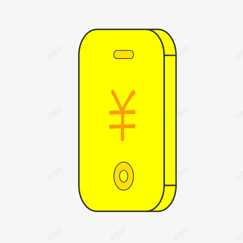 黄色立体充值中心元素图标png_新图网 https://ixintu.com 卡通图标 手机 手绘 按键 点击 科技 立体 黄色