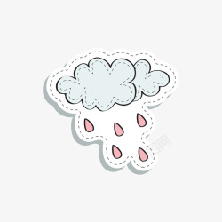 云朵和雨滴素材