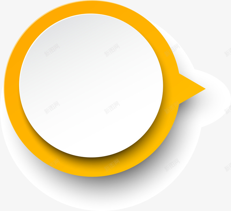 黄色圆圈框架png免抠素材_新图网 https://ixintu.com 免抠PNG 图案 圆圈 对话框 框架 边框纹理 黄色