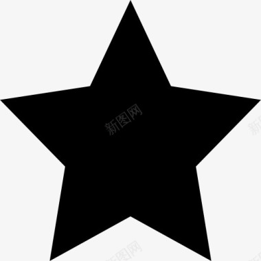 明星黑fivepointed形符号图标图标