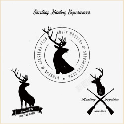 糜鹿logo设计卡通户外动物图标高清图片