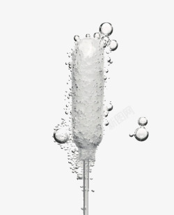 白色化妆品水花装饰白色透明水滴高清图片