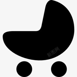 婴儿的轮廓婴儿摇篮的剪影图标高清图片