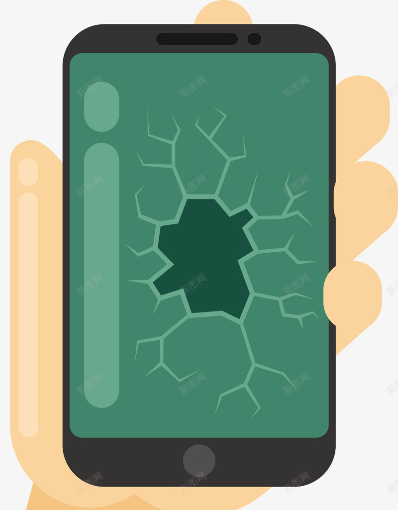 黑色手机屏幕碎裂矢量图eps免抠素材_新图网 https://ixintu.com 屏幕破裂 屏幕裂开 手机 手机屏幕展示图 手机爆屏 爆屏 爆屏PNG 矢量图 矢量爆屏 黑色手机