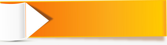 橙色折纸状标题装饰png免抠素材_新图网 https://ixintu.com 标题 橙色 装饰