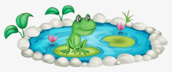 河里的青蛙卡通河里的青蛙高清图片