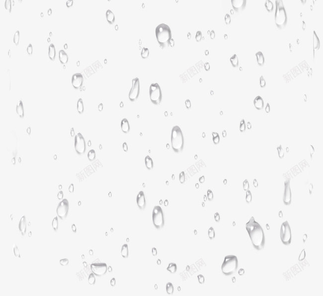 白色清新水滴边框纹理png免抠素材_新图网 https://ixintu.com 免抠PNG 清新水滴 白色 边框纹理