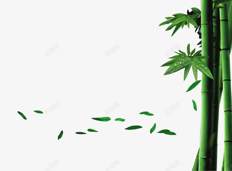 创意手绘扁平风格绿色的竹子png免抠素材_新图网 https://ixintu.com 创意 扁平 竹子 绿色 风格