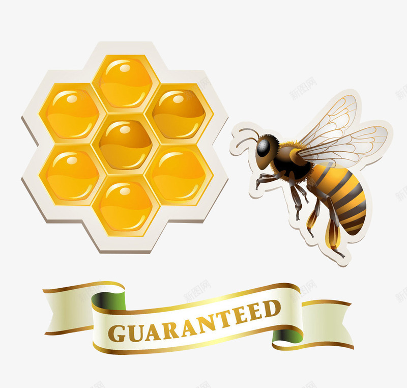 蜂窝形状png免抠素材_新图网 https://ixintu.com 包装 彩带效果 海报 蜂窝形状 蜜糖 蜜蜂 蜜蜂窝