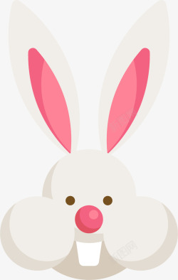 长耳朵小兔卡通可爱小白兔图标高清图片