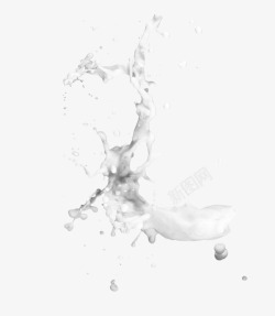 形状各异的喷溅牛奶健康食品高清图片