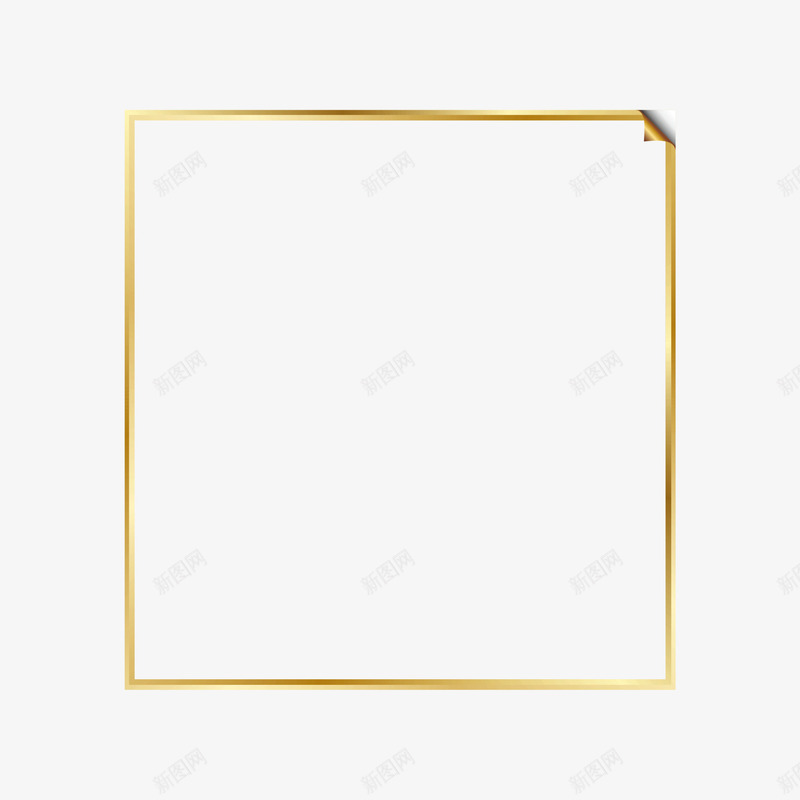 金色线条框架png免抠素材_新图网 https://ixintu.com 免抠PNG 框架 线条 边框纹理 金色 闪耀