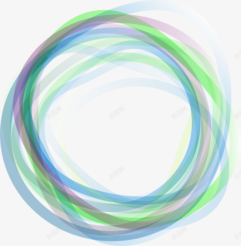 半透明蓝绿色圆圈背景png免抠素材_新图网 https://ixintu.com 半透明 圆圈 抽象背景 科技背景 绿色 蓝色
