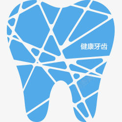 复古牙齿护理标签牙齿健康标签标志图标高清图片