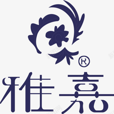 雅佳化妆品logo矢量图图标图标