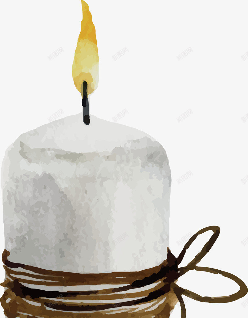 卡通蜡烛图标png_新图网 https://ixintu.com 卡通手绘 卡通花环 图标 美化 蜡烛 装饰图案
