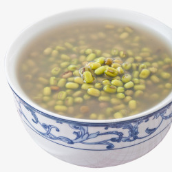 绿豆白合米碗装绿豆汤高清图片