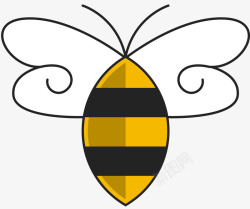 蜜蜂种类对称简笔画马蜂矢量图高清图片