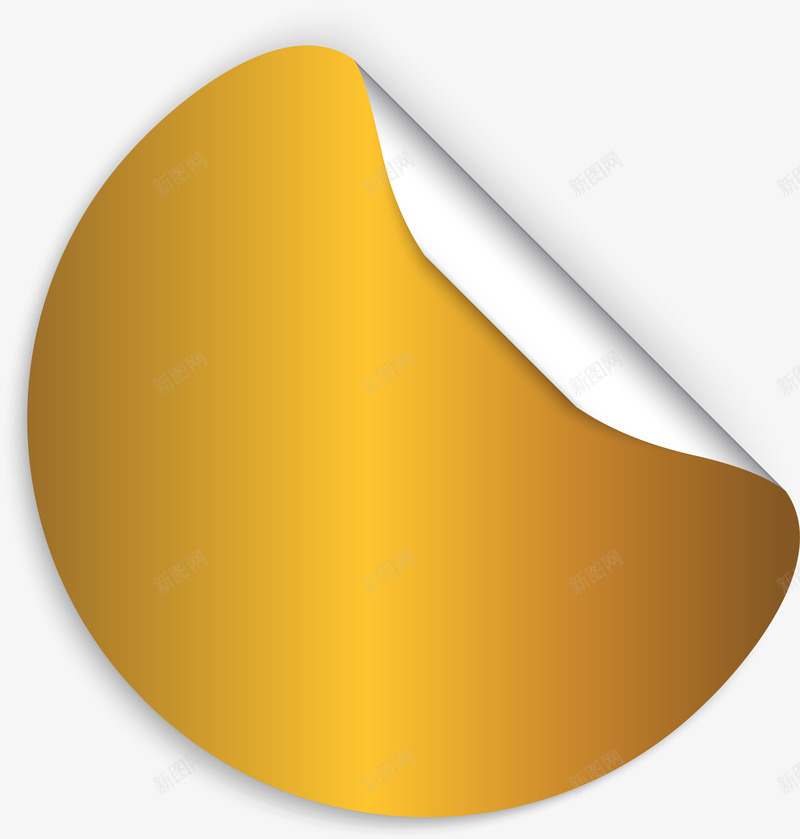 金色闪耀贴纸png免抠素材_新图网 https://ixintu.com 圆圈 标签 装饰图案 贴纸 金色 闪耀