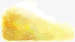 黄色水墨云朵素材