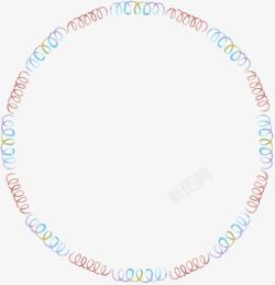 彩色弹簧圆环图案素材
