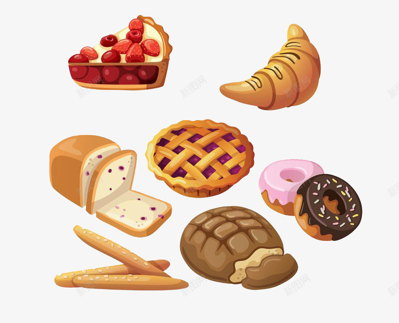甜食面包蛋糕psd免抠素材_新图网 https://ixintu.com 儿童 甜品 甜食 蛋糕 面包
