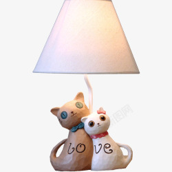 儿童卧室设计情侣猫咪婚庆台灯高清图片